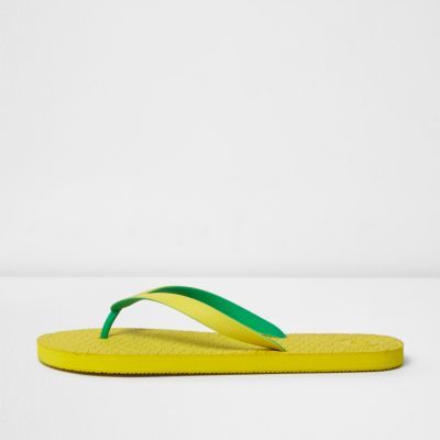 Yellow flip flops
